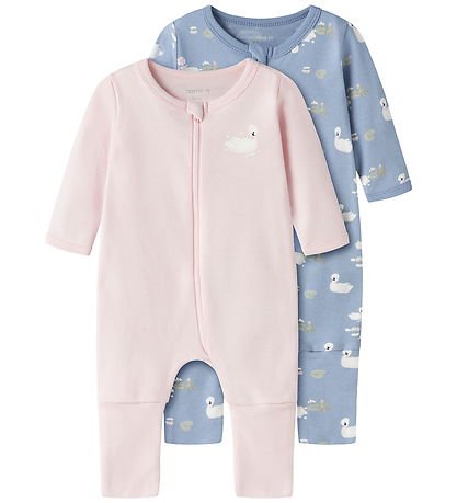 Name It Natdragt - Noos - NbfNightsuit - 2-pak - Endless Sky/W/B