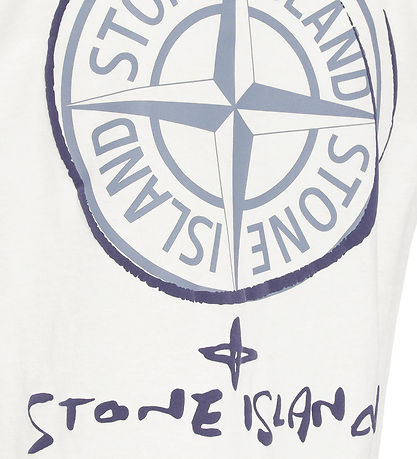 Stone Island T-shirt - Hvid m. Print