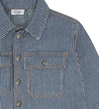 Hust and Claire Skjorte - HCJack Stripe - Blue Denim
