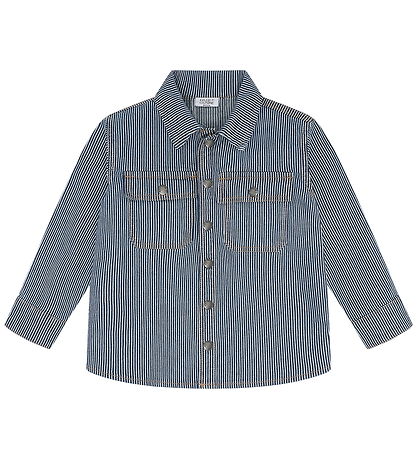 Hust and Claire Skjorte - HCJack Stripe - Blue Denim