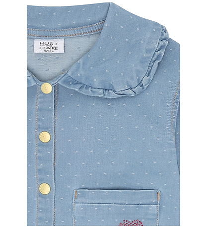 Hust and Claire Skjorte - HCEly Dotty - Blue Denim