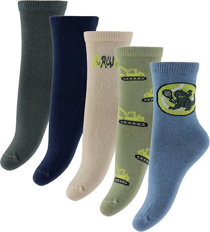 Name It Strømper - NmmVagn - 5-pak - Pumice Stone