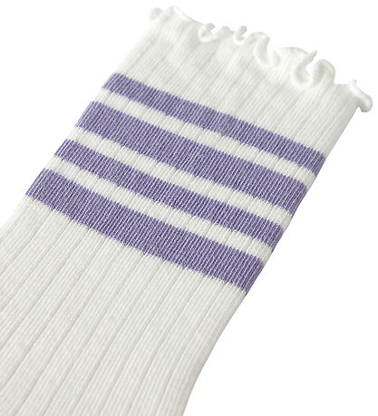 Name It Strømper - Rib - NkfSille -Cloud Dancer/Lavender