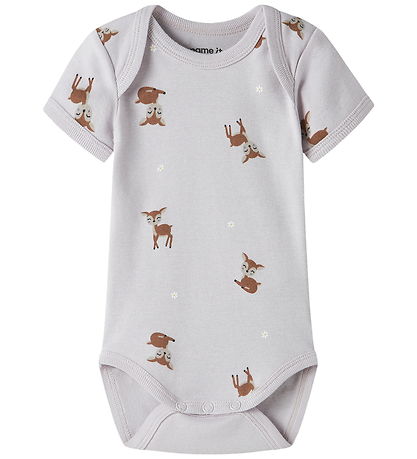 Name It Bodyer k/æ - Noos - NbfBody - 3-pak - Lilac Marble/W/Jet