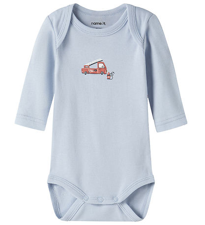 Name It Bodyer l/æ - Noos - NbmBody - 3-pak - Grey Melange/W/Cas