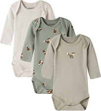 Name It Bodyer l/æ - Noos - NbmBody - 3-pak - Shadow/W/Aluminum