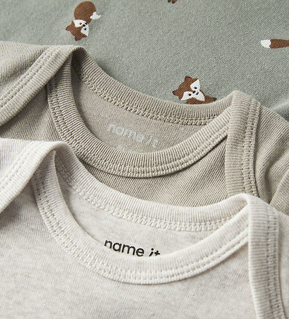 Name It Bodyer l/æ - Noos - NbmBody - 3-pak - Shadow/W/Aluminum