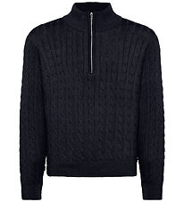 Grunt Bluse m. Lynlås - Strik - Noos - GrTerrase - Navy