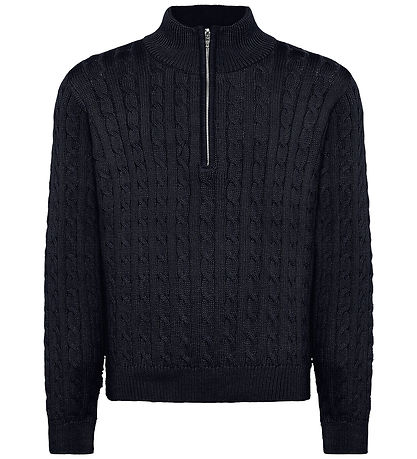 Grunt Bluse m. Lynlås - Strik - Noos - GrTerrase - Navy