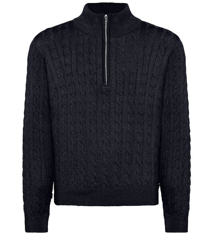 Grunt Bluse m. Lynlås - Strik - Noos - GrTerrase - Navy