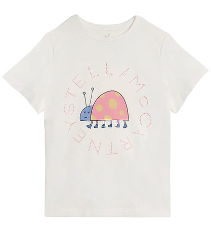 Stella McCartney T-shirt - Hvid m. Mariehøne