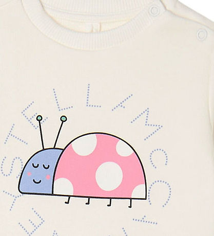 Stella McCartney Sweatshirt - Ivory m. Mariehøne