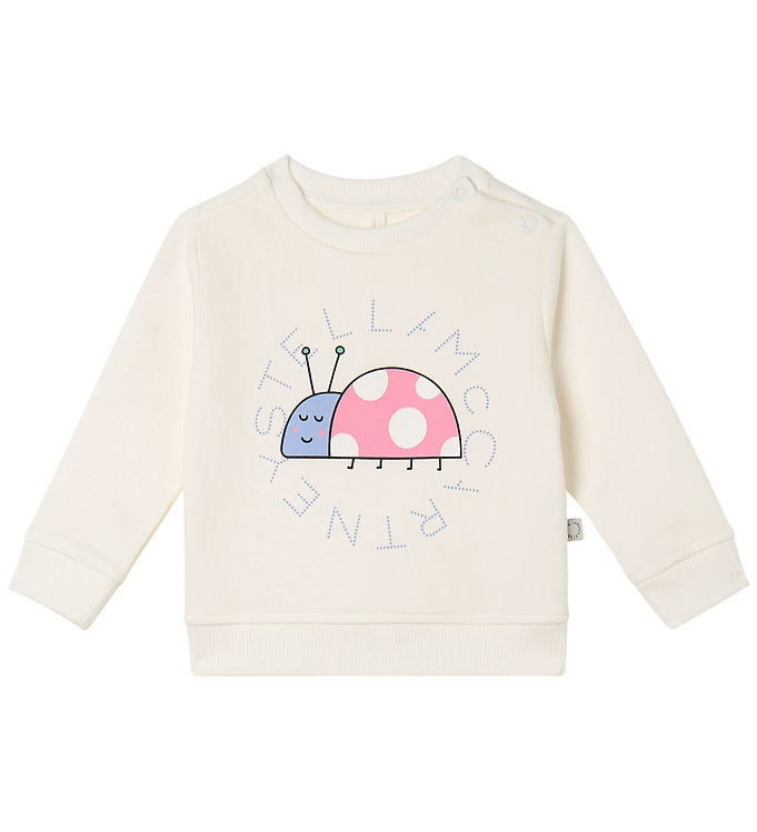 Stella McCartney Sweatshirt - Ivory m. Mariehøne