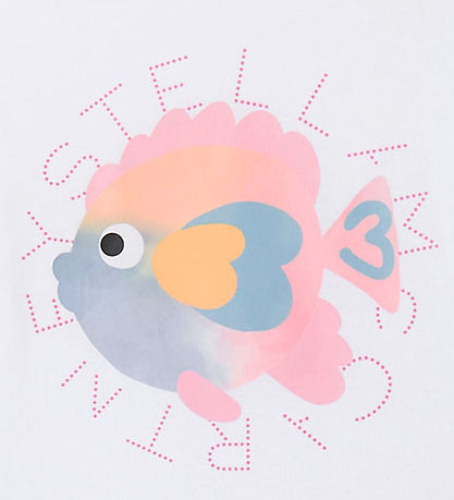 Stella McCartney Kids T-shirt - Hvid m. Fisk