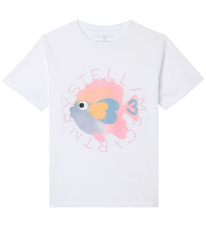 Stella McCartney Kids T-shirt - Hvid m. Fisk