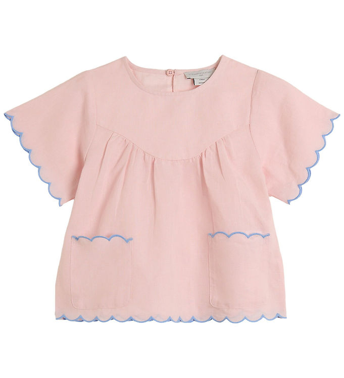 Stella McCartney Kids Top - Hør/Bomuld - Rosa