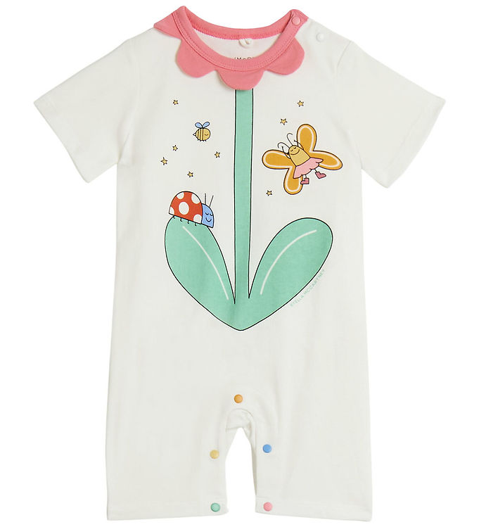 Stella McCartney Kids Sommerdragt - Ivory m. Blomst