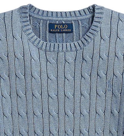 Polo Ralph Lauren Bluse - Strik - Cable - Blue Heather