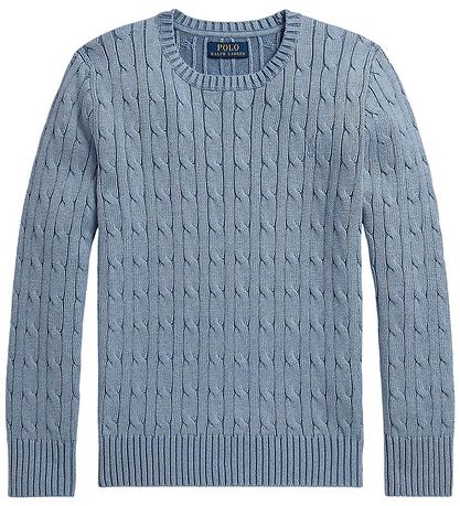 Polo Ralph Lauren Bluse - Strik - Cable - Blue Heather