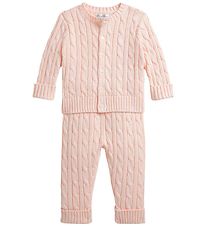 Polo Ralph Lauren Sæt - Cardigan/Bukser - Strik - Morning Pink