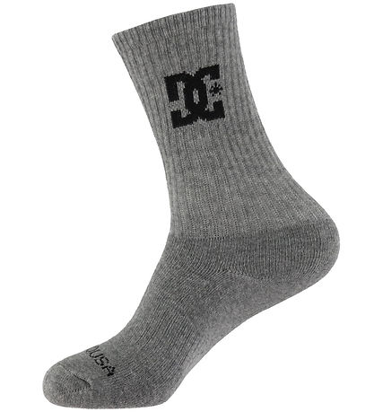 DC Shoes Strømper - Crew 3-pak - Sort/Hvid/Grå