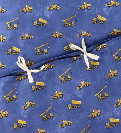Nørgaard Madsens Bedding - Baby - Blue w. Work machines