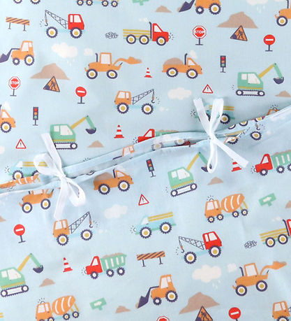 Nørgaard Madsens Bedding - Adult - Light Blue w. Machines