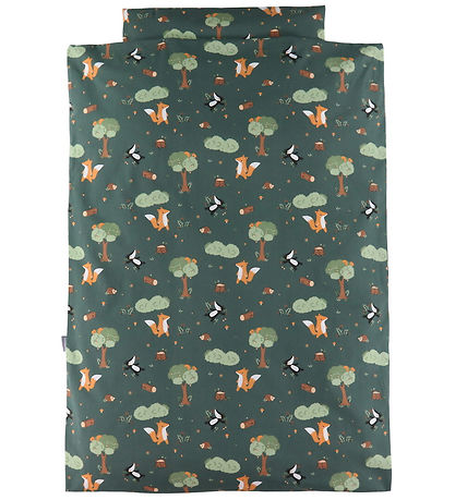 Nørgaard Madsens Sengetøj - Voksen - Grøn m. Ræv