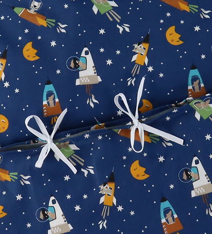 Nørgaard Madsens Sengetøj - Voksen - Blå m. Runraketter