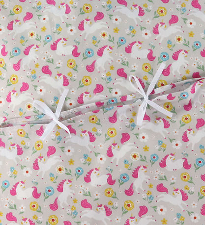 Nørgaard Madsens Sengetøj - Voksen - Beige m. Enhjørninger