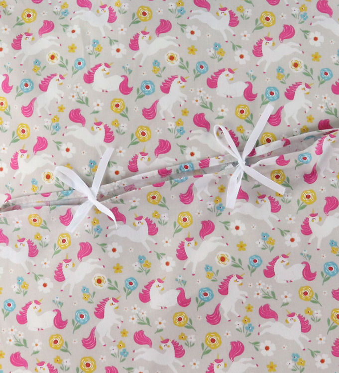 Nørgaard Madsens Sengetøj - Voksen - Beige m. Enhjørninger