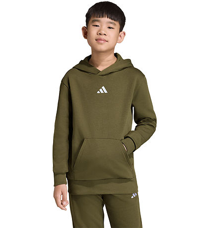 adidas Performance Hættetrøje - J SL FL HD - Olistr/White