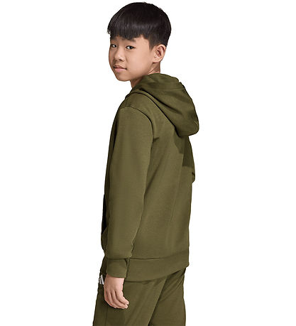 adidas Performance Hættetrøje - J SL FL HD - Olistr/White