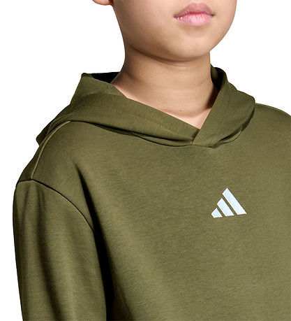 adidas Performance Hættetrøje - J SL FL HD - Olistr/White