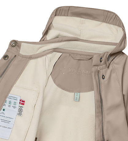 Mini A Ture Softshelljakke m. Fleece - MatWai - Grey Brown