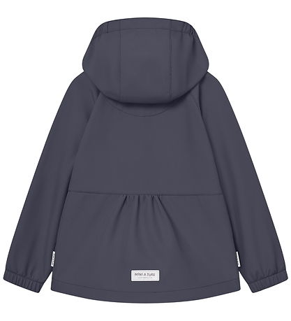 Mini A Ture Softshelljakke m. Fleece - MatBriddi - Ombre Blue