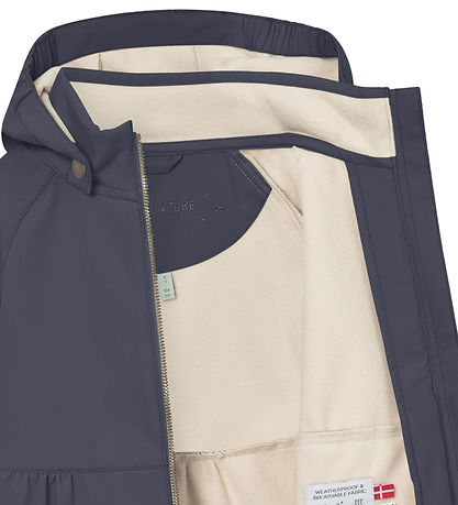 Mini A Ture Softshelljakke m. Fleece - MatBriddi - Ombre Blue