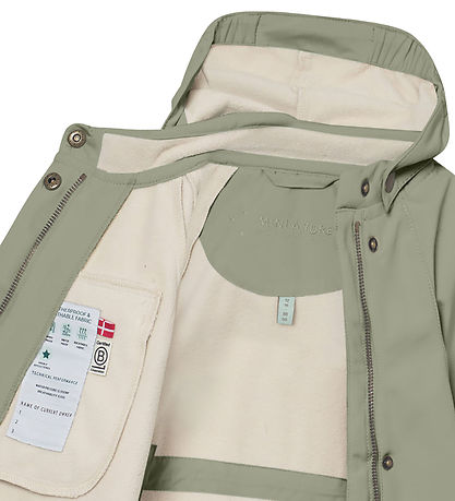 Mini A Ture Softshelljakke m. Fleece - MatWai - Tea Green