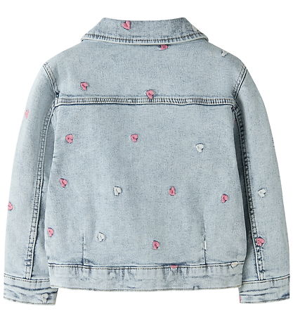 Name It Denimjakke - NmfElisa - Light Blue Bleached Denim