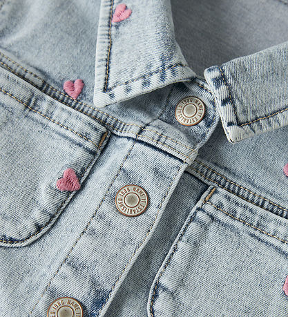 Name It Denimjakke - NmfElisa - Light Blue Bleached Denim