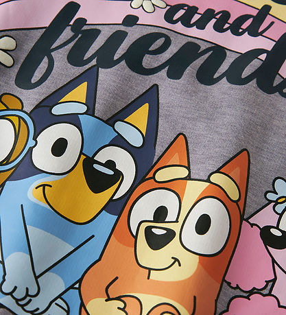 Name It Sweatshirt - NmfJenney - Bluey - Lavender Gray/ Melange