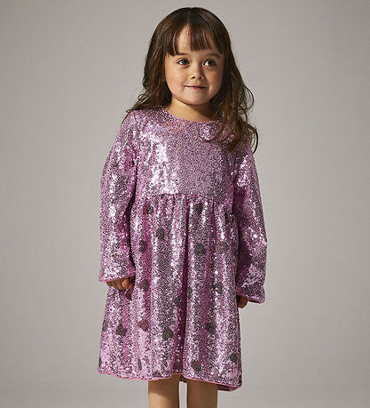 Name It Kjole - NmfRuscing - Lilac Sachet m. Palietter