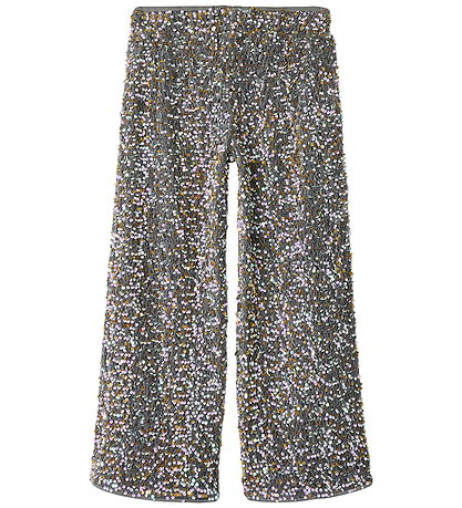 Name It Bukser - NkfPrunica - Granite Grey m. Palietter