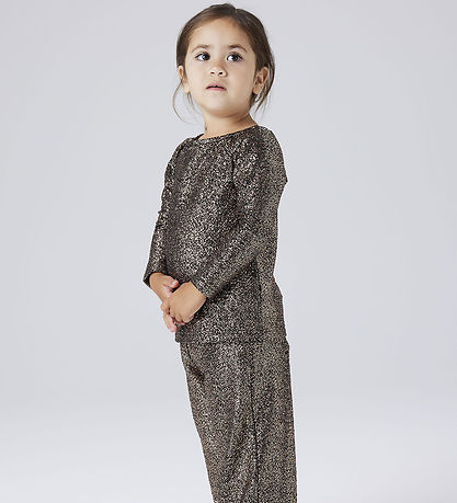 Name It Bukser - NmfDitsa - Sort m. Glimmer