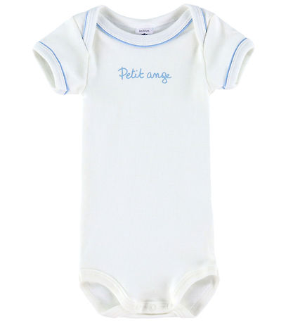 Petit Bateau Bodyer k/æ - 3-pak - Hvid m. Print