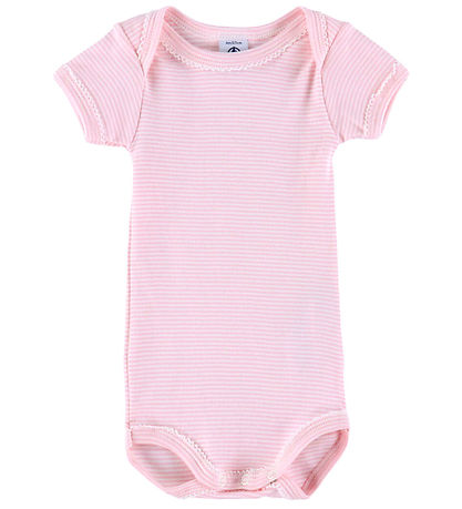 Petit Bateau Body k/æ - 3-pak - Hvid/Rosa