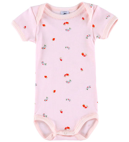 Petit Bateau Body k/æ - 3-pak - Hvid/Rosa