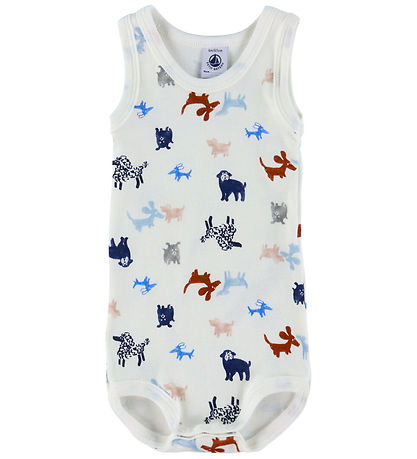 Petit Bateau Body u/æ - 3-pak - Hvid/Blå