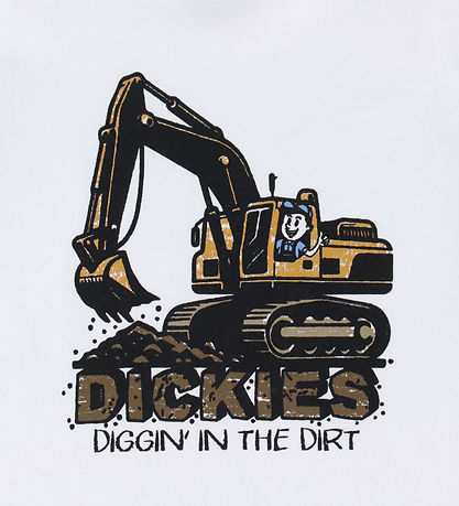 Dickies T-shirt - Excavator Graphic - Hvid