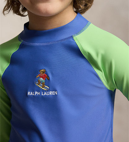 Polo Ralph Lauren Badebluse - UV50+ - Bai Blue/Lime